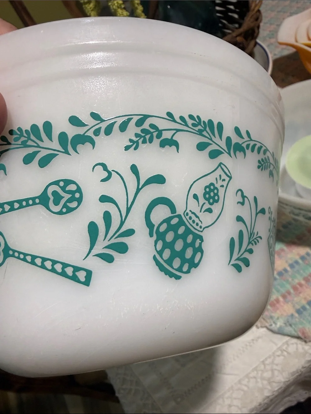 Federal turquoise Scandinavian utensils mixing bowl set (full set)